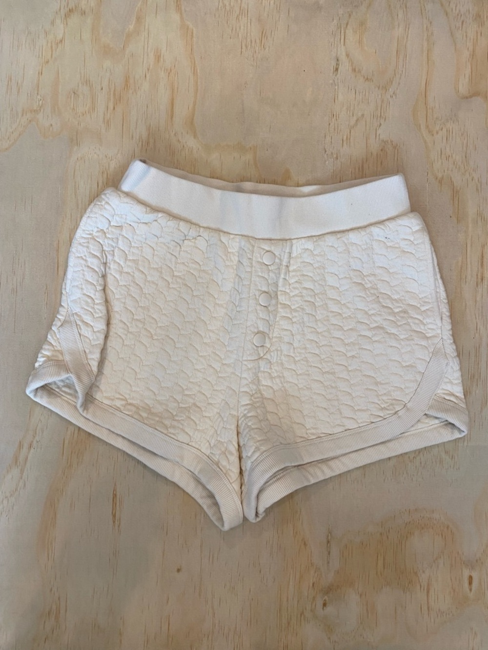 Anthropologie Quilted Cream Pullover & Short Set - Picture 2 of 6